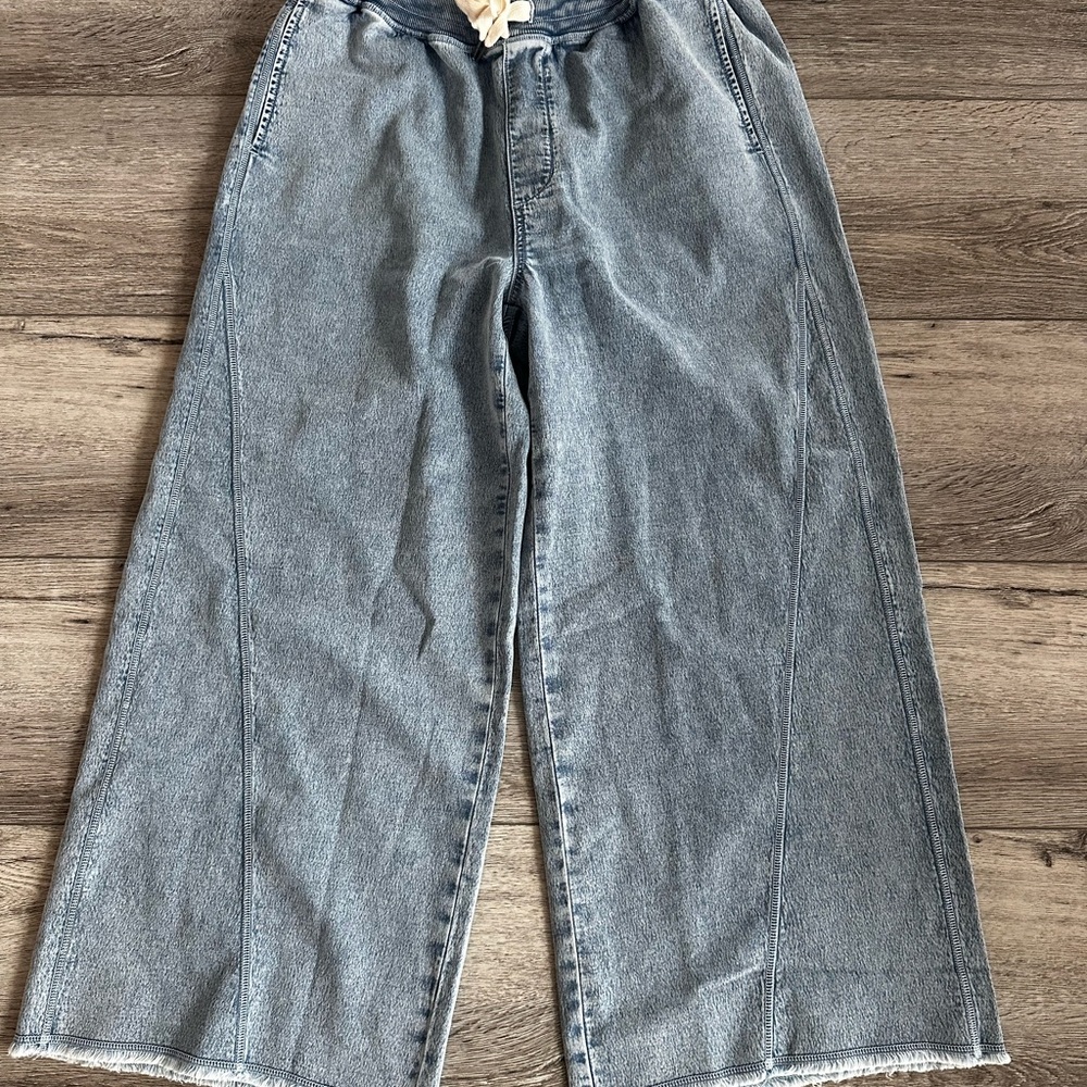 Women's Blue Wide-Leg Jeans